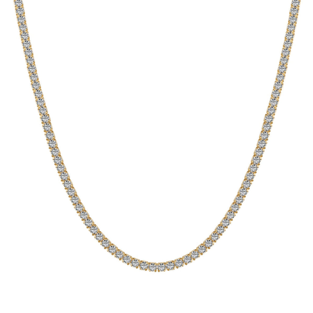 [Tonmkive Jewelry]Delicate Round Shape Tennis Necklace