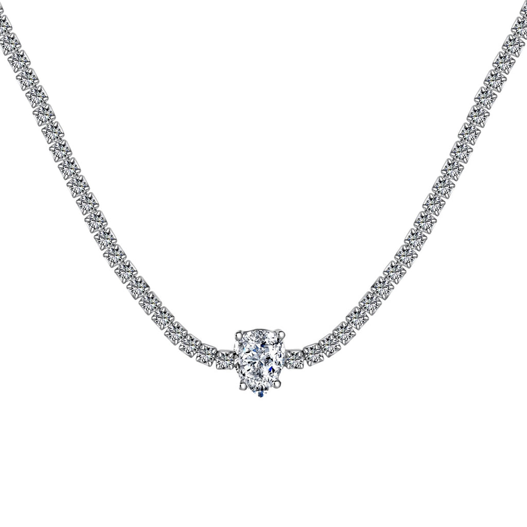 [Tonmkive Jewelry]1.0 carat Unique Pear Cut Tennis Necklace