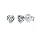 [Tonmkive Jewelry]Sparkling Heart Shaped Simple Earrings
