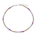 [Tonmkive Jewelry]Sparkling Colorful Full Heart Tennis Necklace
