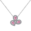 [Tonmkive Jewelry]Elegant Flower Shape Pear Cut Necklace