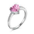 [Tonmkive Jewelry]2.0 Carat Dazzling Lustrous Heart Cut Lover Ring